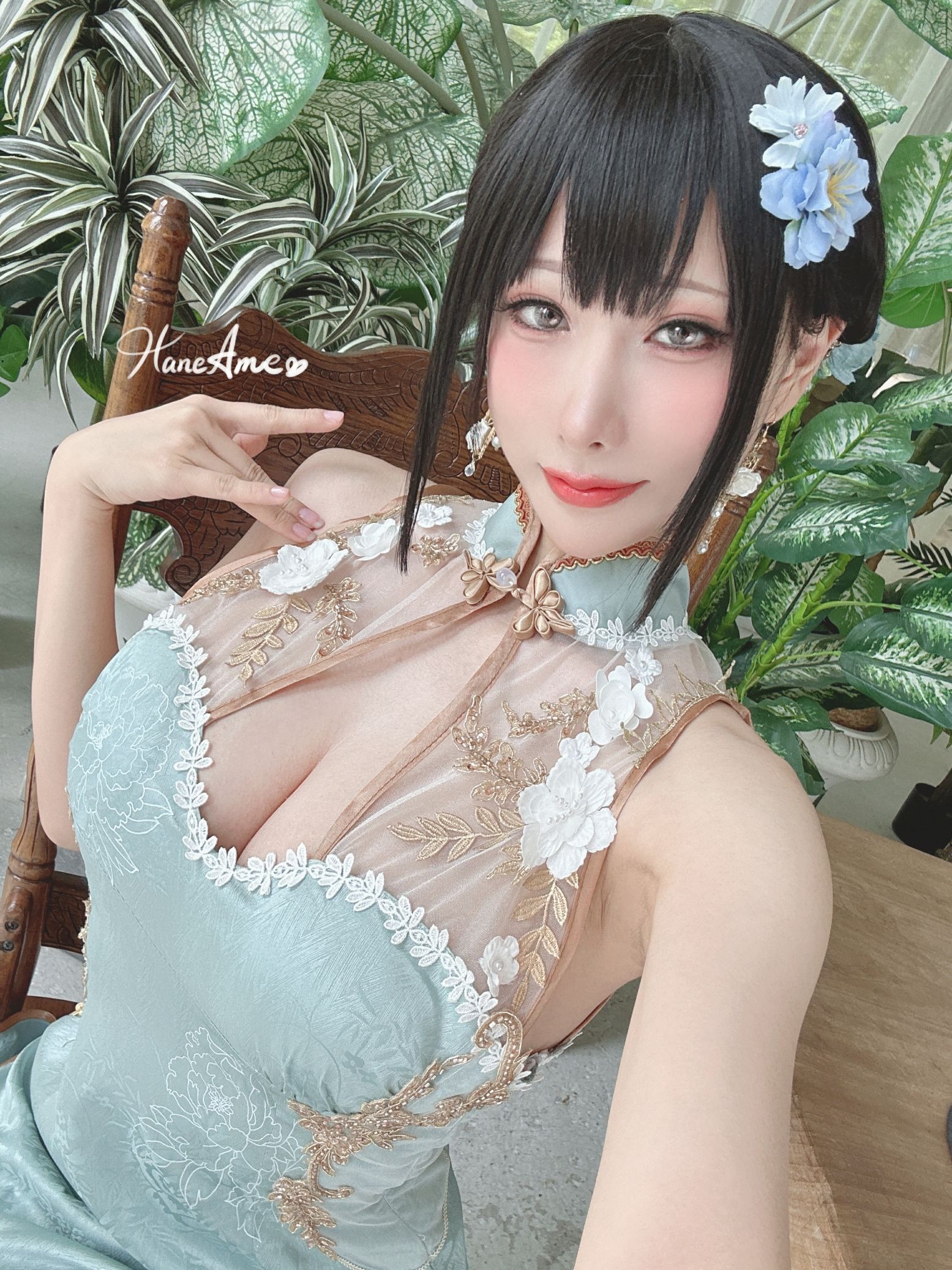 雨波_HaneAme Original Jade Qipao – 绿韵旗袍(7)