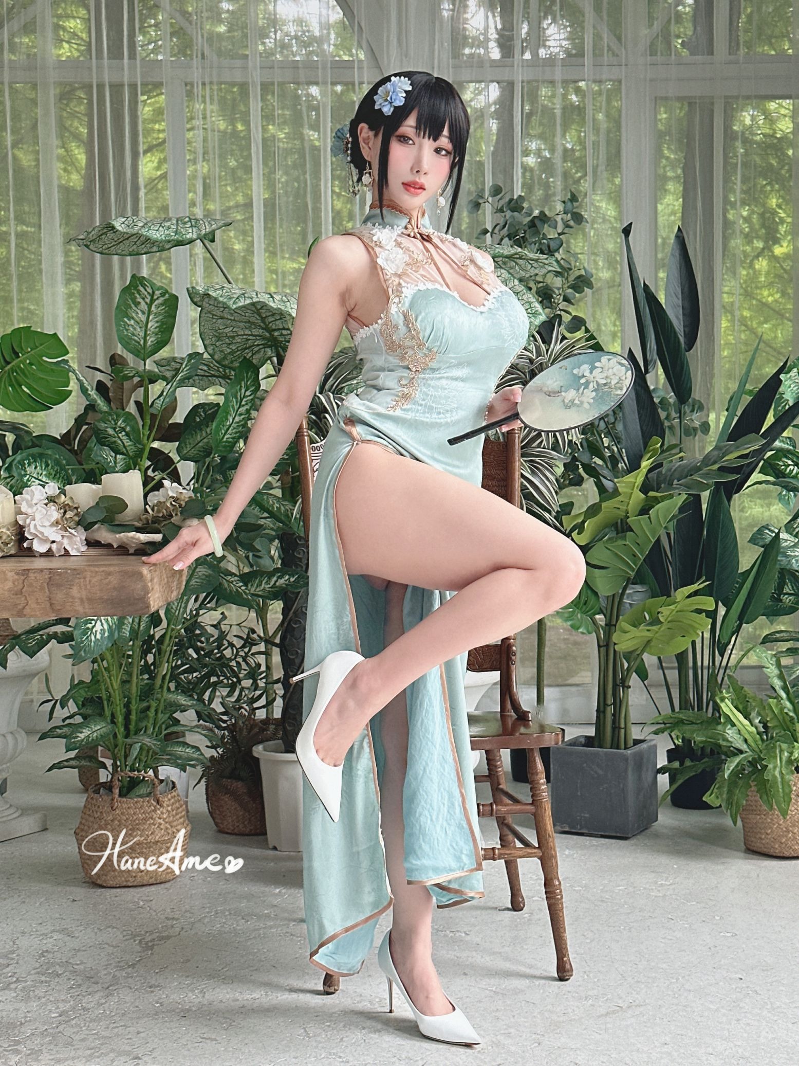 雨波_HaneAme Original Jade Qipao – 绿韵旗袍(30)