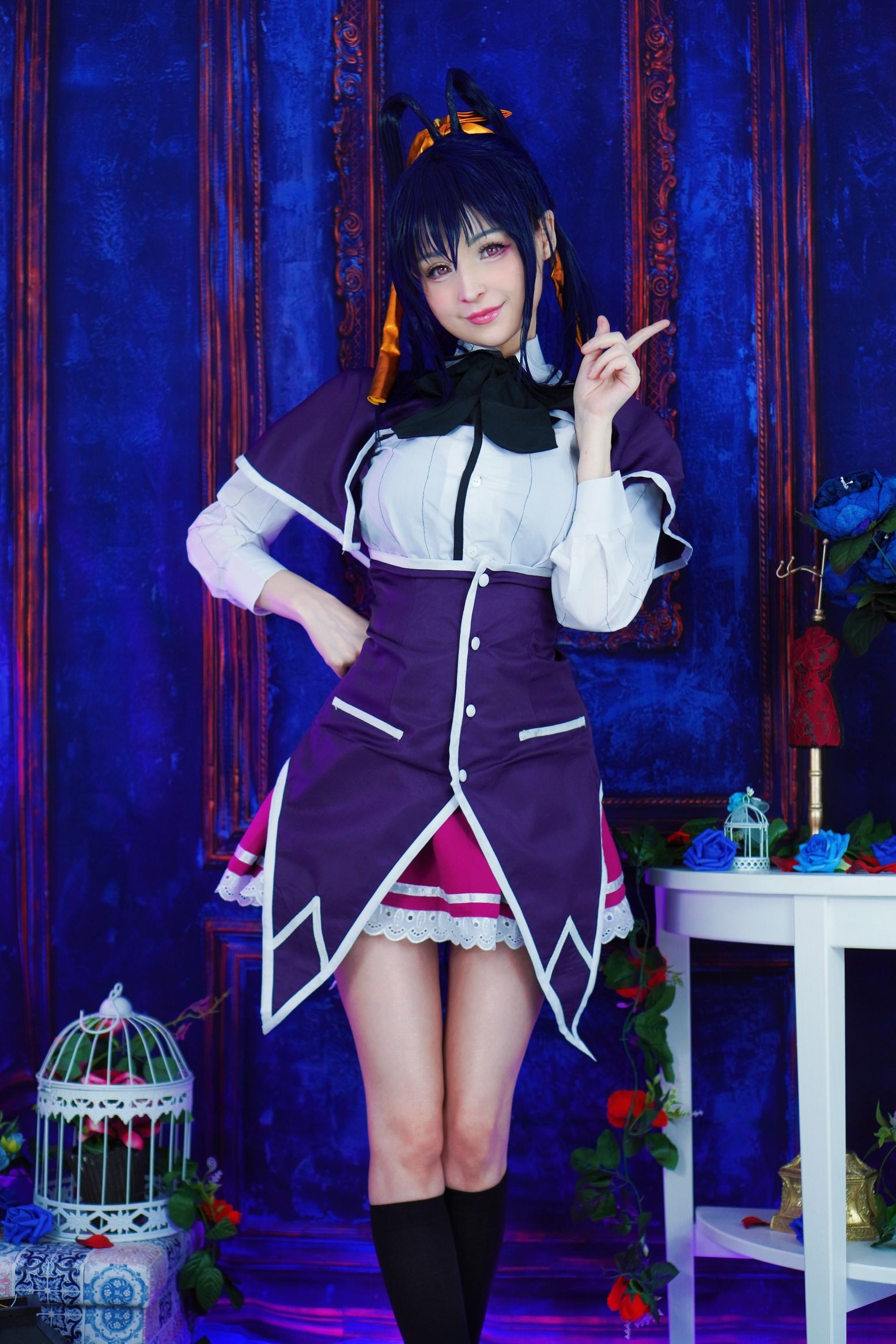 Hidori Rose - Akeno Himejima black devil bikini uniform cosplay(2)