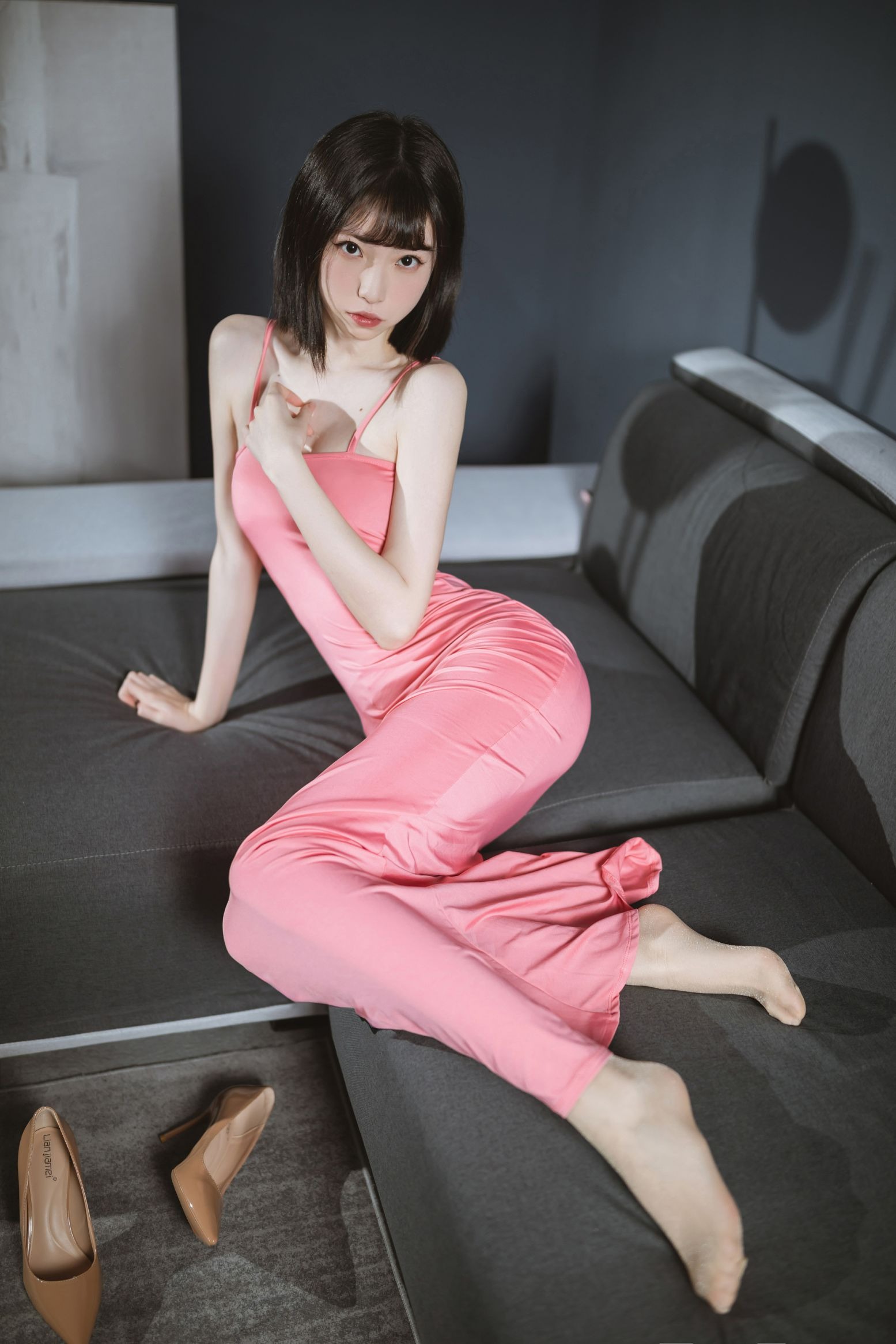 许岚LAN – 粉色长裙(9)