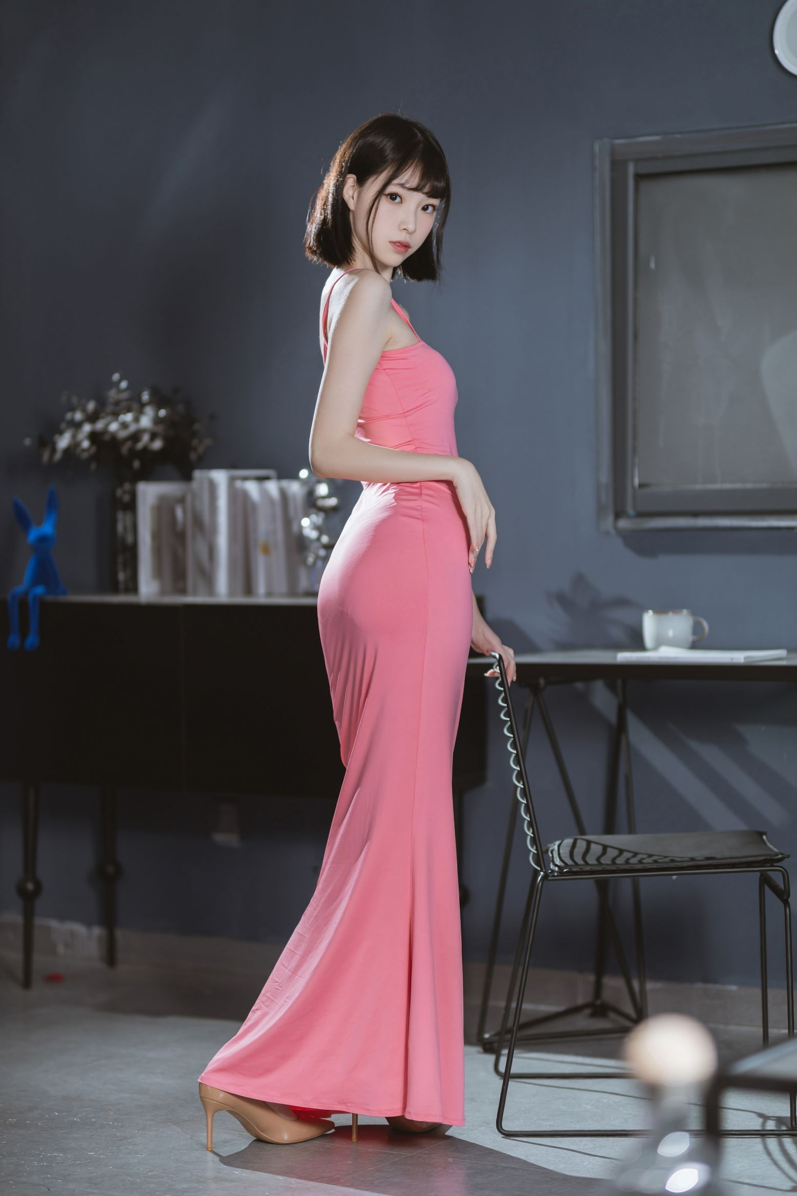 许岚LAN – 粉色长裙(30)