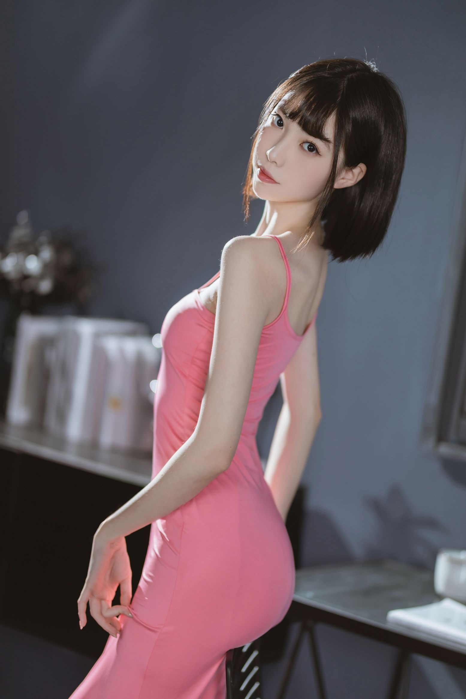 许岚LAN – 粉色长裙(25)