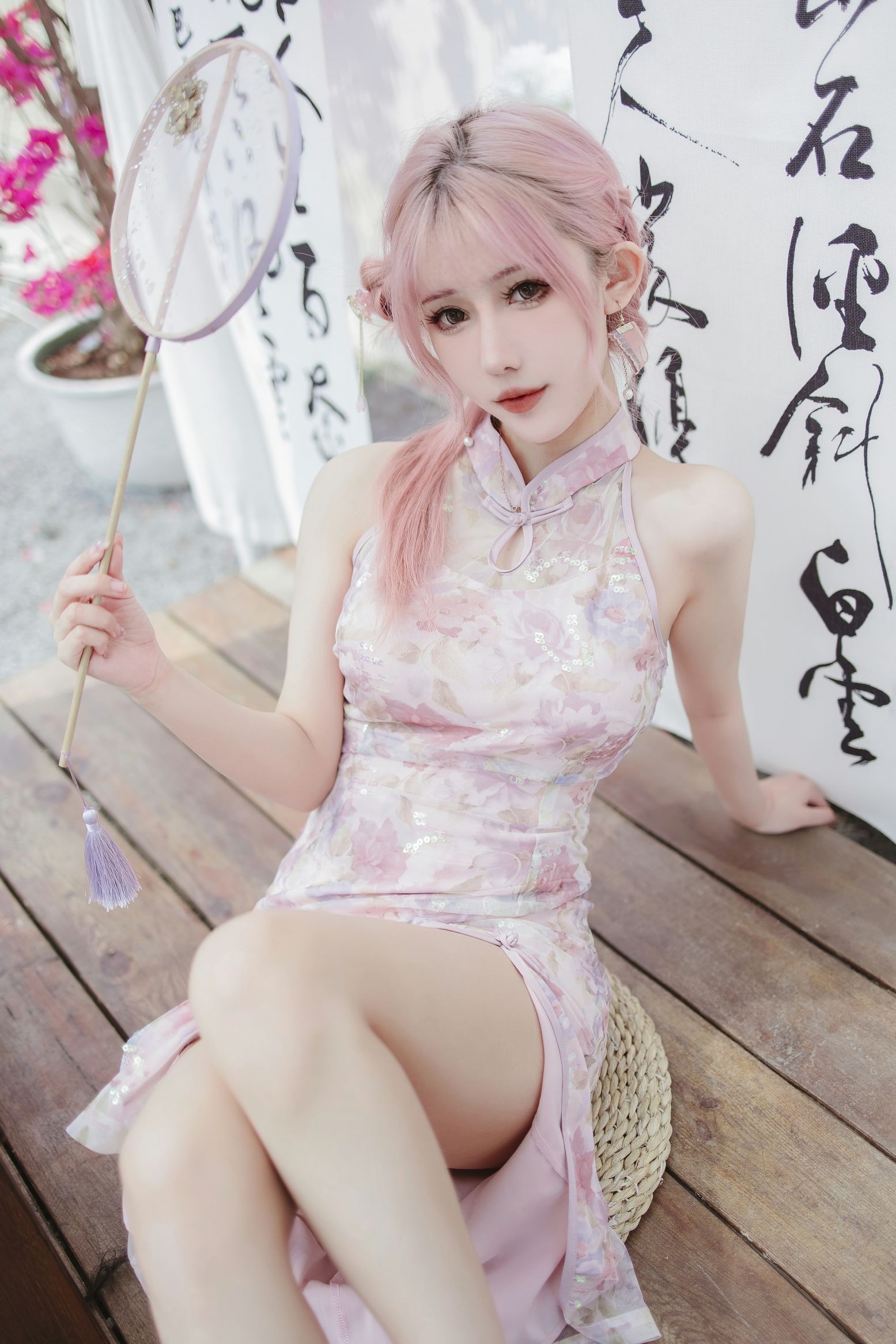 仙女月 – 粉色旗袍(1)