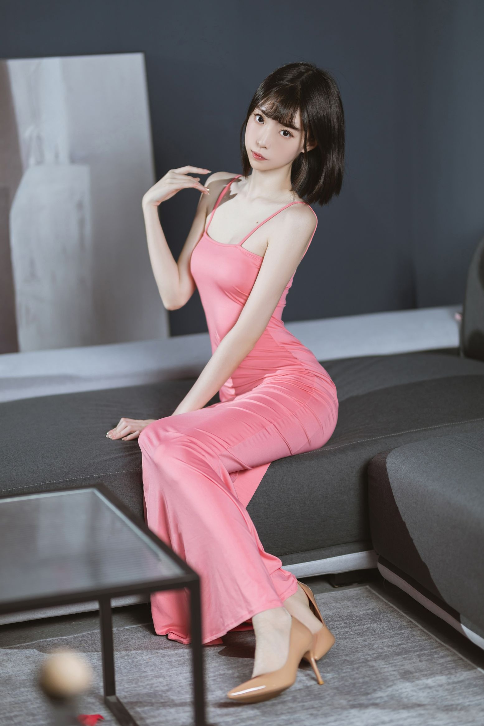 许岚LAN – 粉色长裙(19)