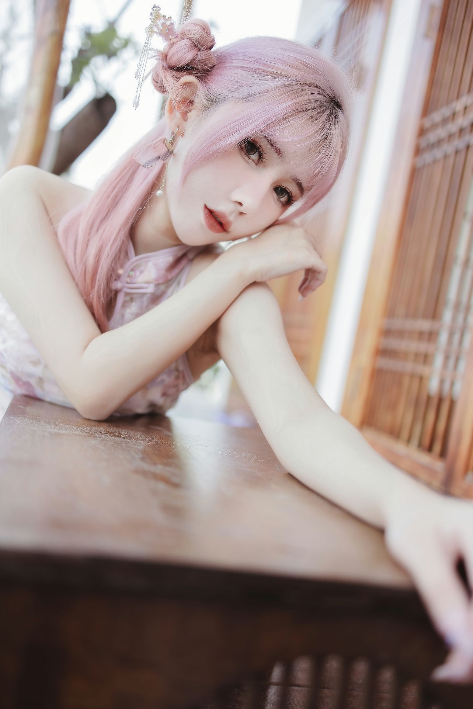 仙女月 – 粉色旗袍(18)
