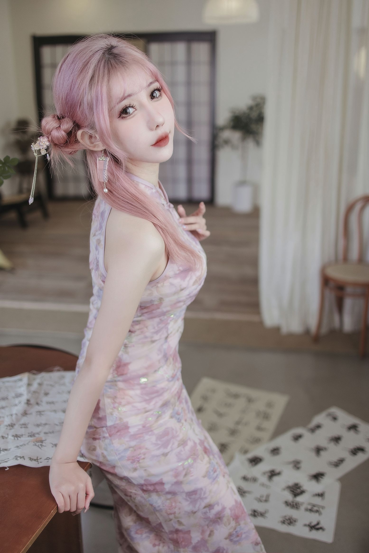 仙女月 – 粉色旗袍(13)