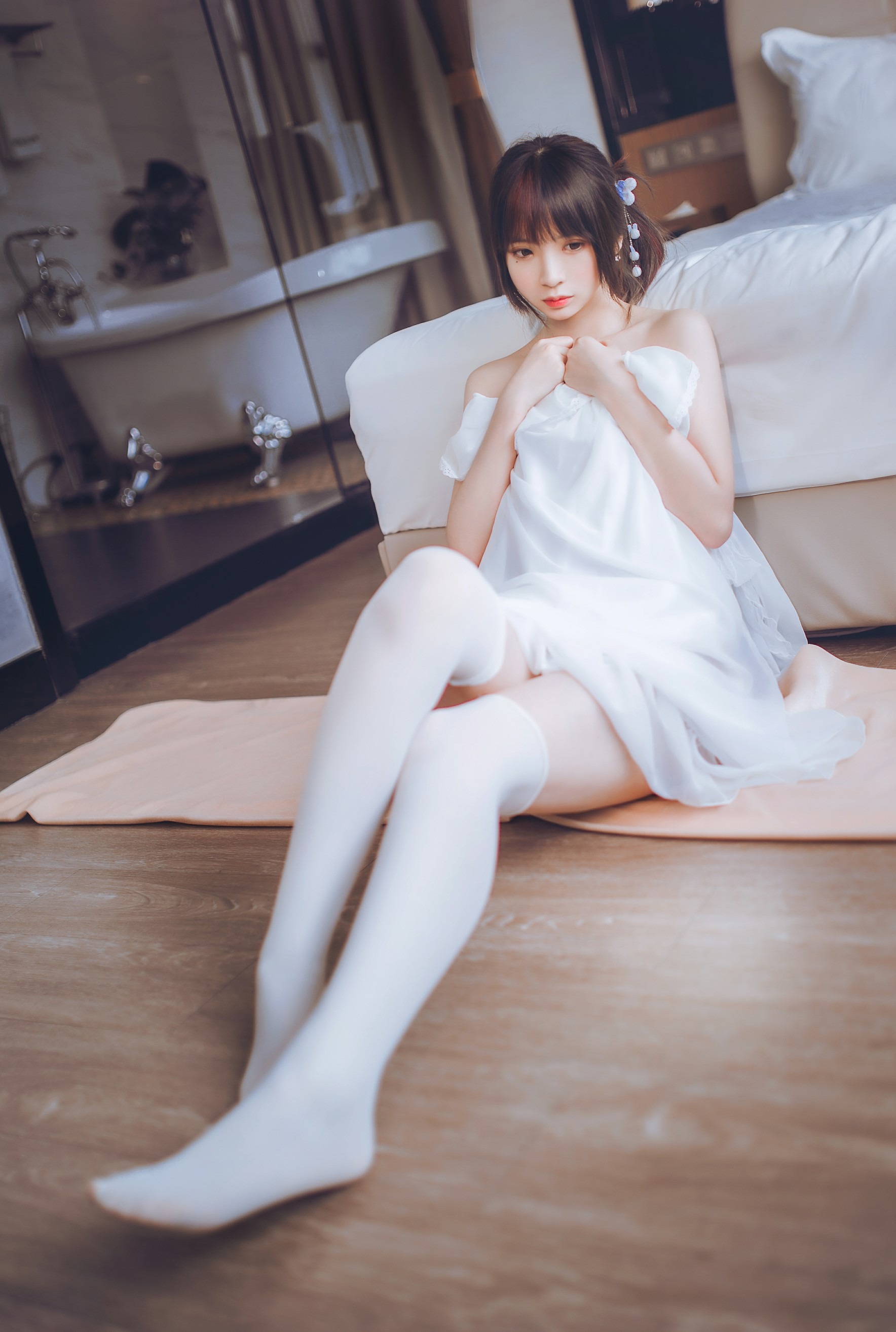 疯猫ss -  白色睡衣(24)